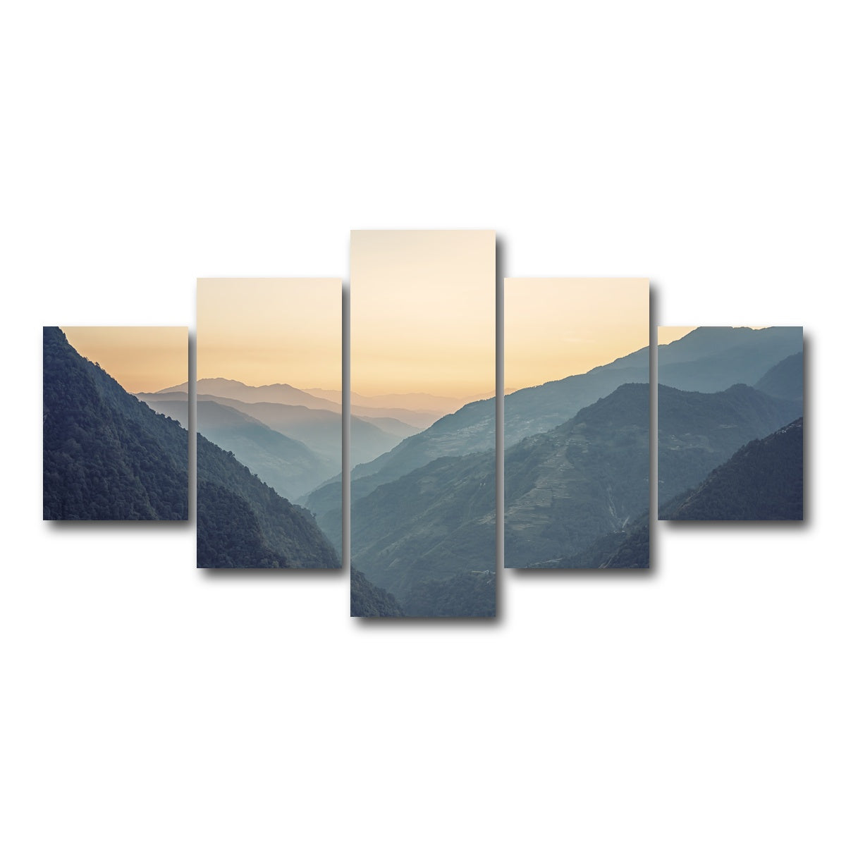 AUTO-MOCKUP WHITE | Annapurna Conservation Area | 5 Piece | Gallery Wrap Canvas | group=5_short