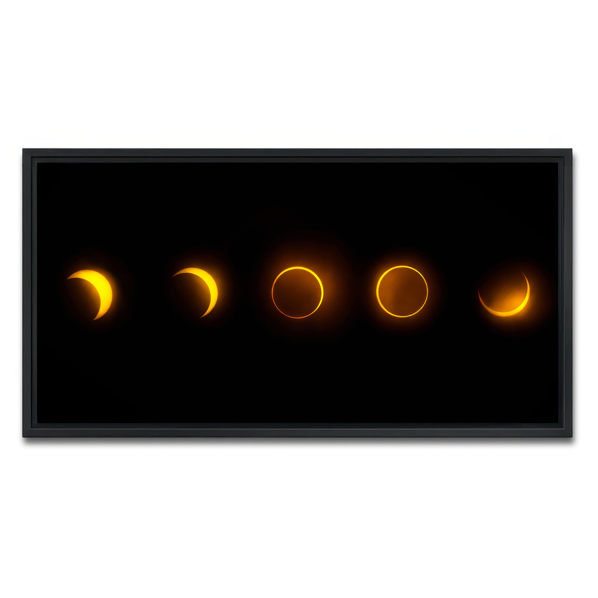 AUTO-MOCKUP WHITE | Annular Solar Eclipse - Brazil 2023 | 1 Piece | Black Framed Canvas | group=2x1