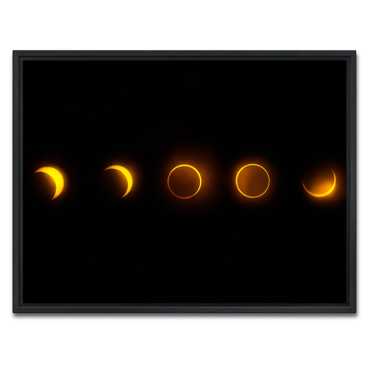 AUTO-MOCKUP WHITE | Annular Solar Eclipse - Brazil 2023 | 1 Piece | Black Framed Canvas | group=4x3