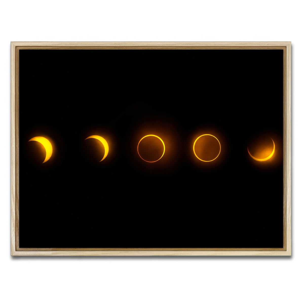 AUTO-MOCKUP WHITE | Annular Solar Eclipse - Brazil 2023 | 1 Piece | Natural Framed Canvas | group=4x3