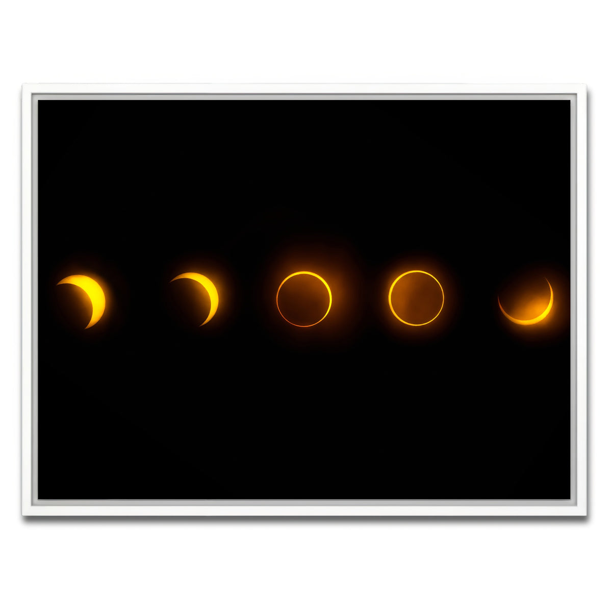 AUTO-MOCKUP WHITE | Annular Solar Eclipse - Brazil 2023 | 1 Piece | White Framed Canvas | group=4x3