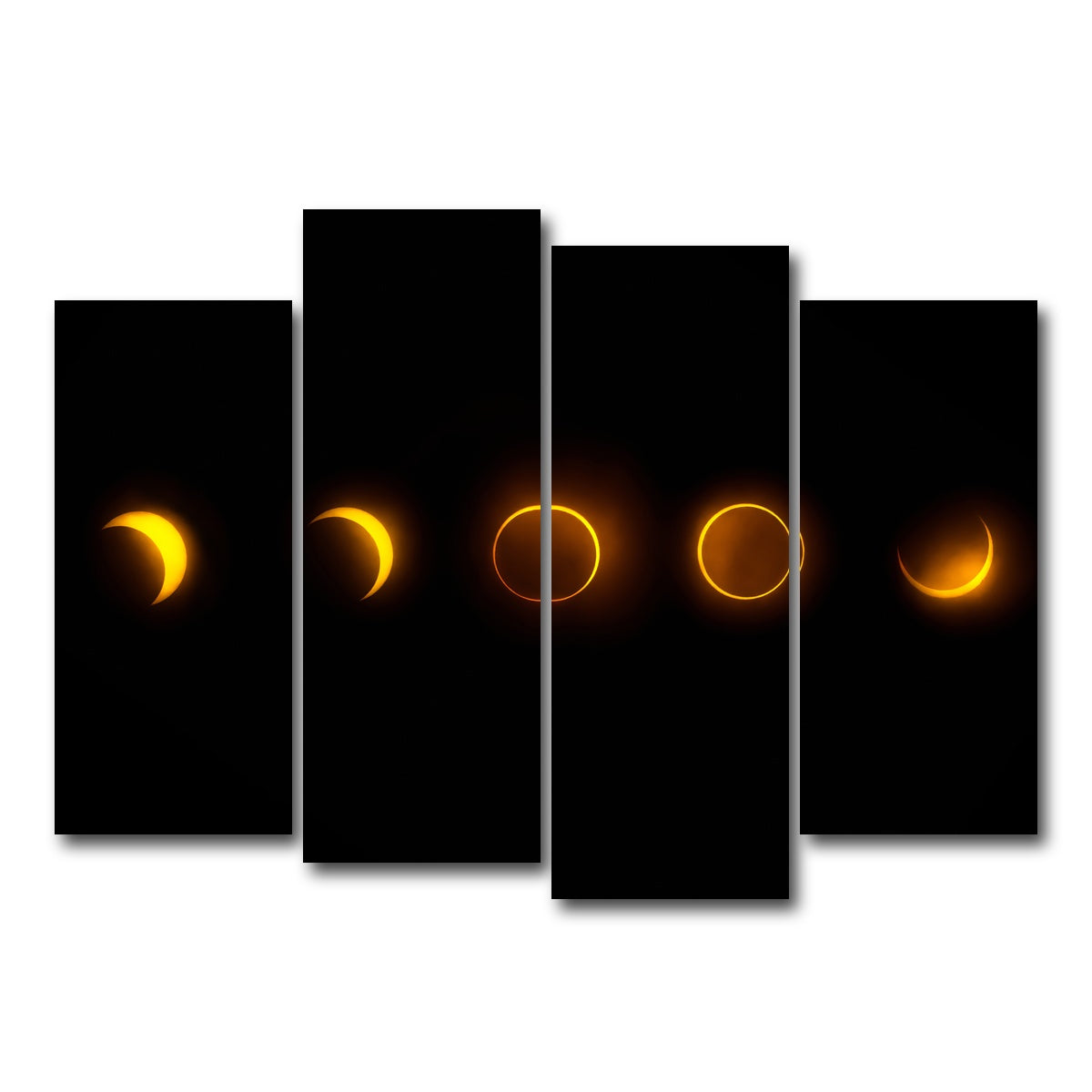 AUTO-MOCKUP WHITE | Annular Solar Eclipse - Brazil 2023 | 4 Piece | Gallery Wrap Canvas | group=4_normal