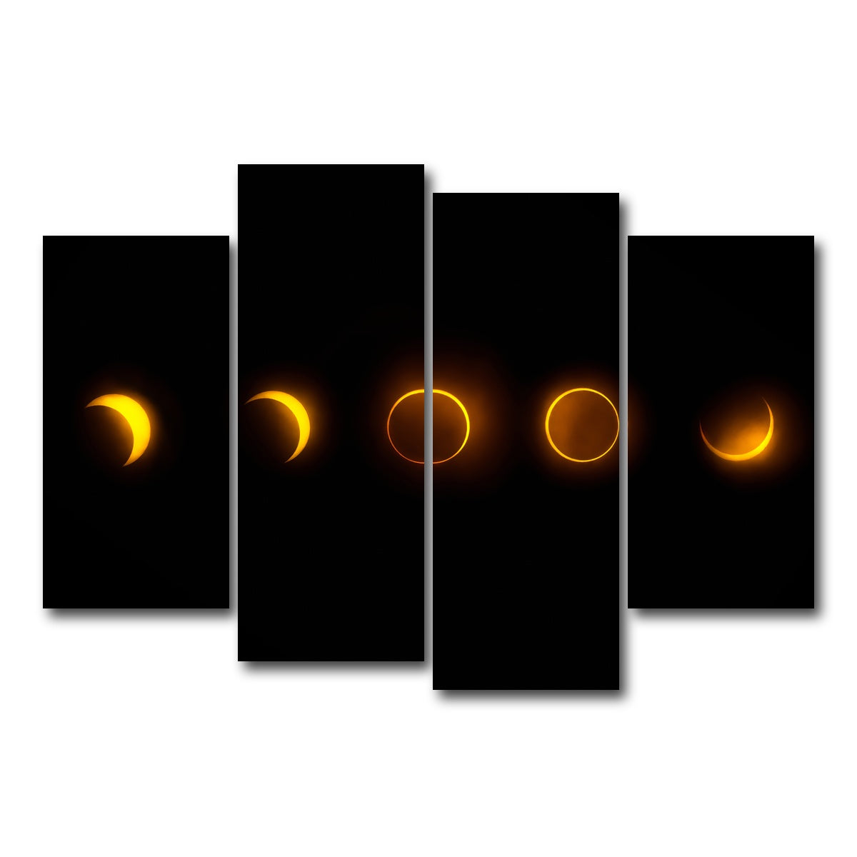 AUTO-MOCKUP WHITE | Annular Solar Eclipse - Brazil 2023 | 4 Piece | Gallery Wrap Canvas | group=4_short