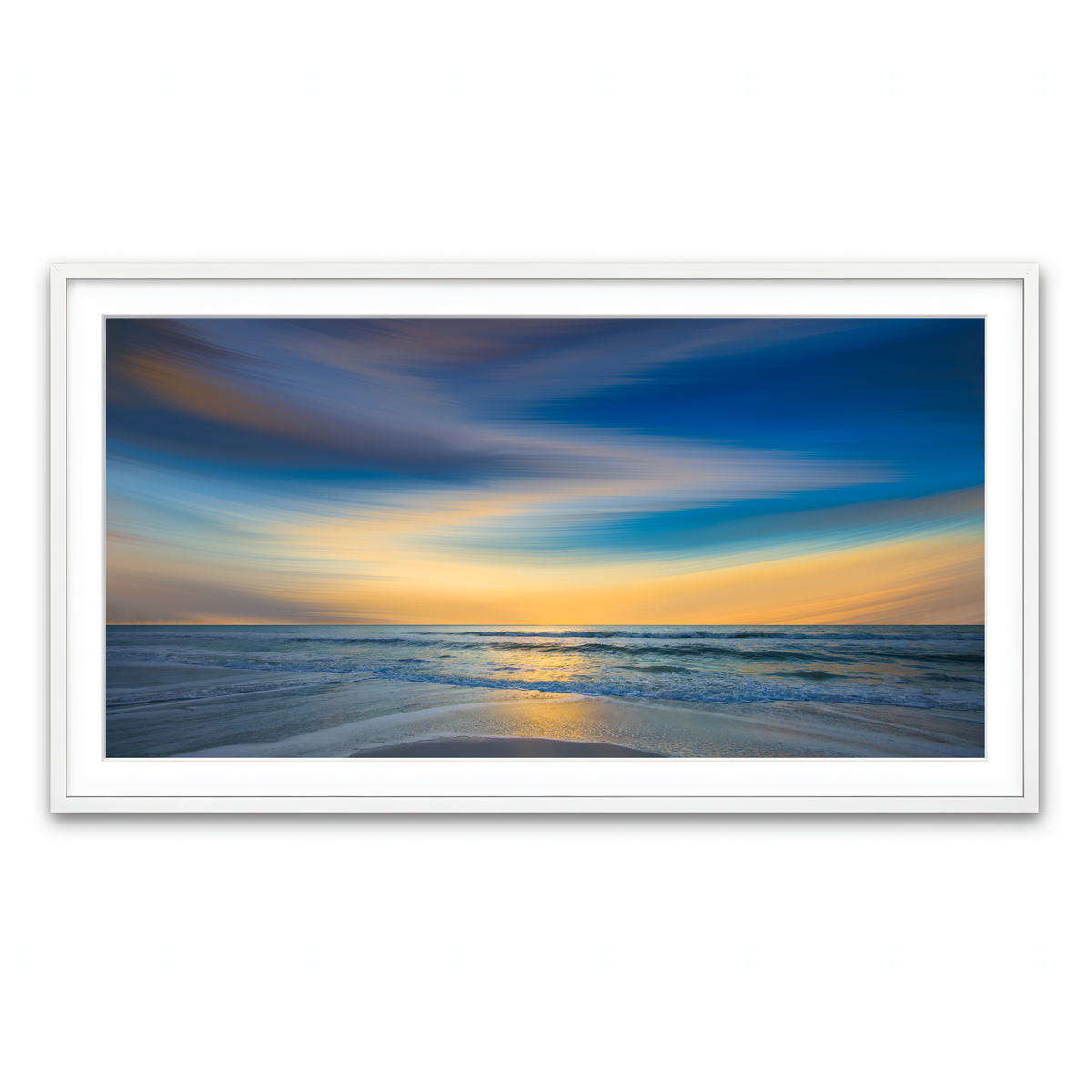 Framed Print 2x1 White