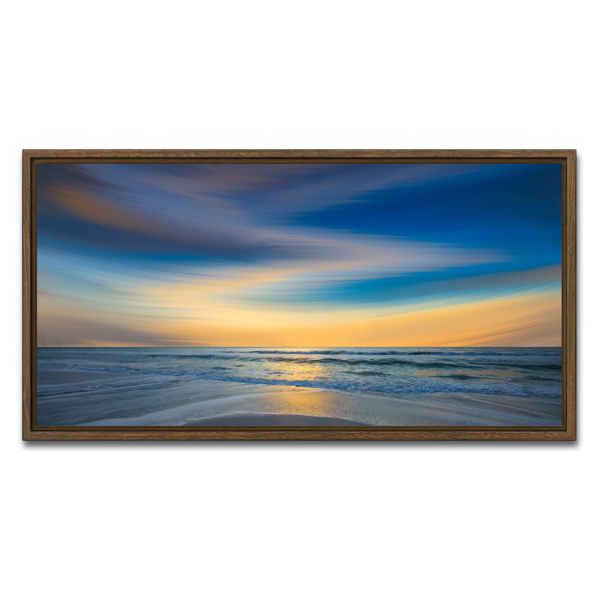 AUTO-MOCKUP WHITE | Another Soft Sunset Sky | 1 Piece | Walnut Framed Canvas | group=2x1