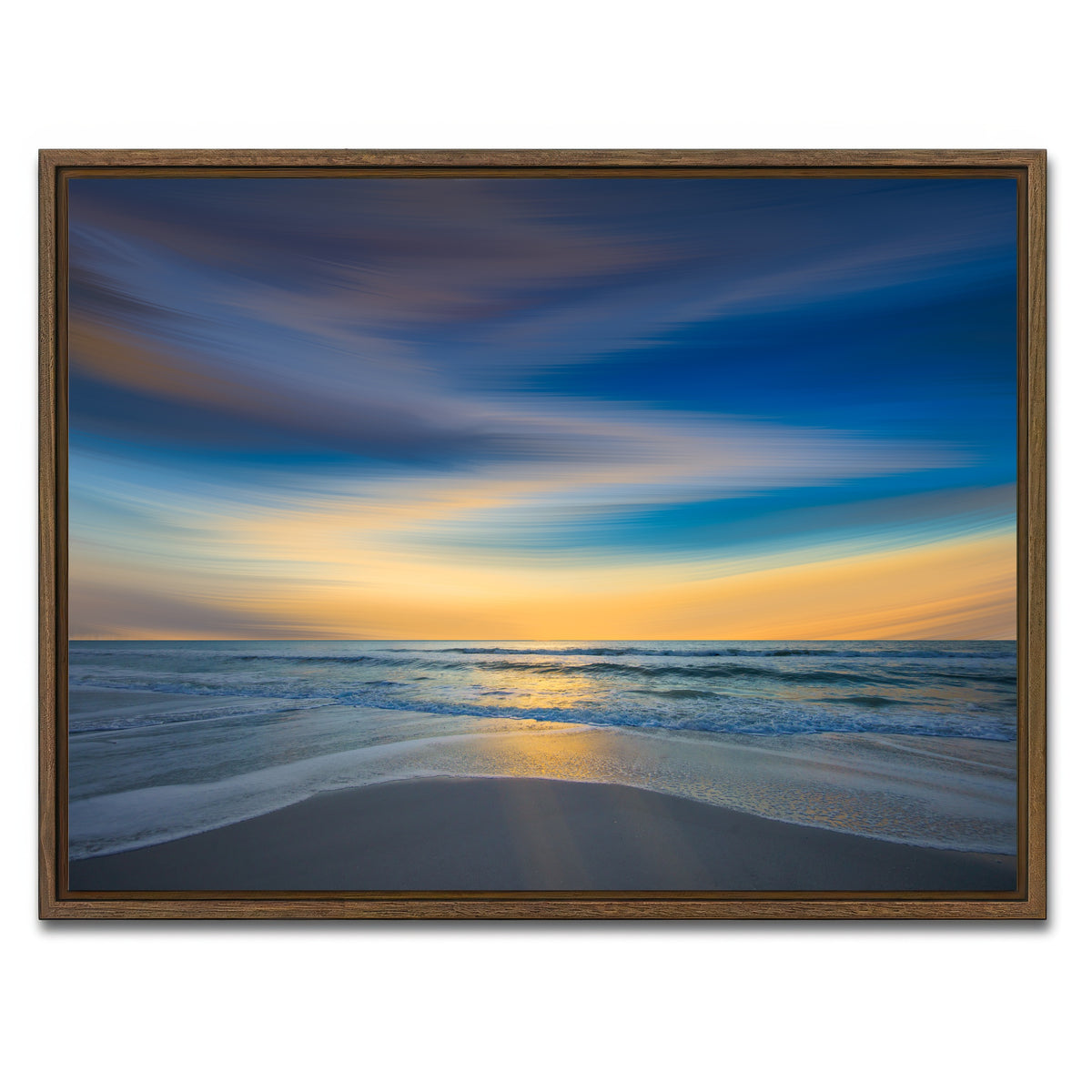 AUTO-MOCKUP WHITE | Another Soft Sunset Sky | 1 Piece | Walnut Framed Canvas | group=4x3
