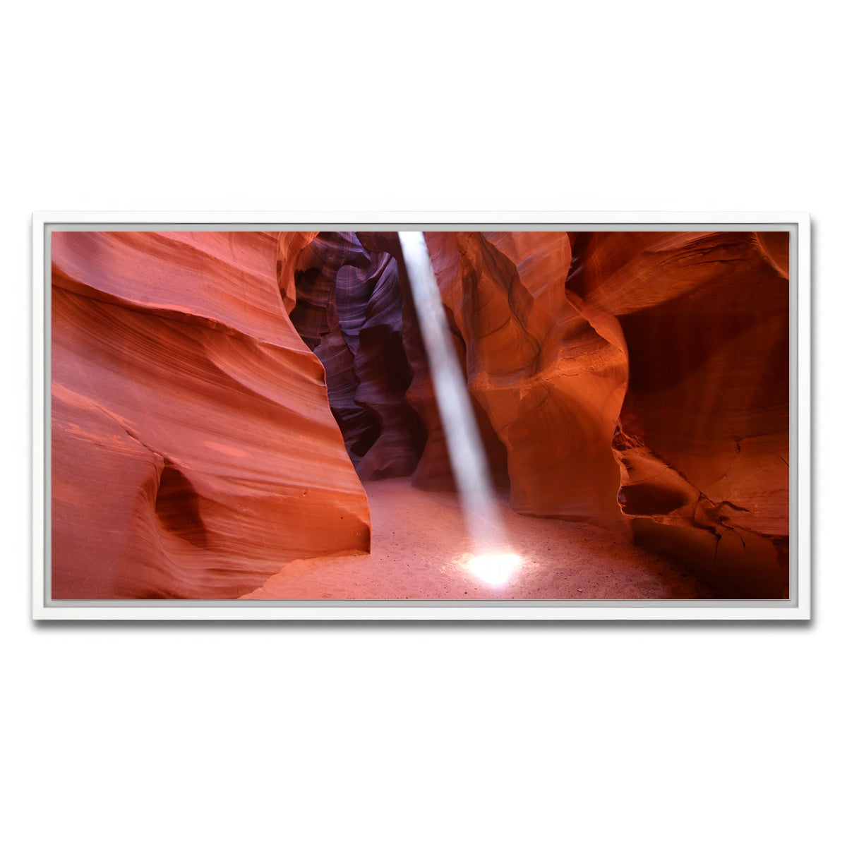 AUTO-MOCKUP WHITE | Antelope Canyon Light Beam | 1 Piece | White Framed Canvas | group=2x1