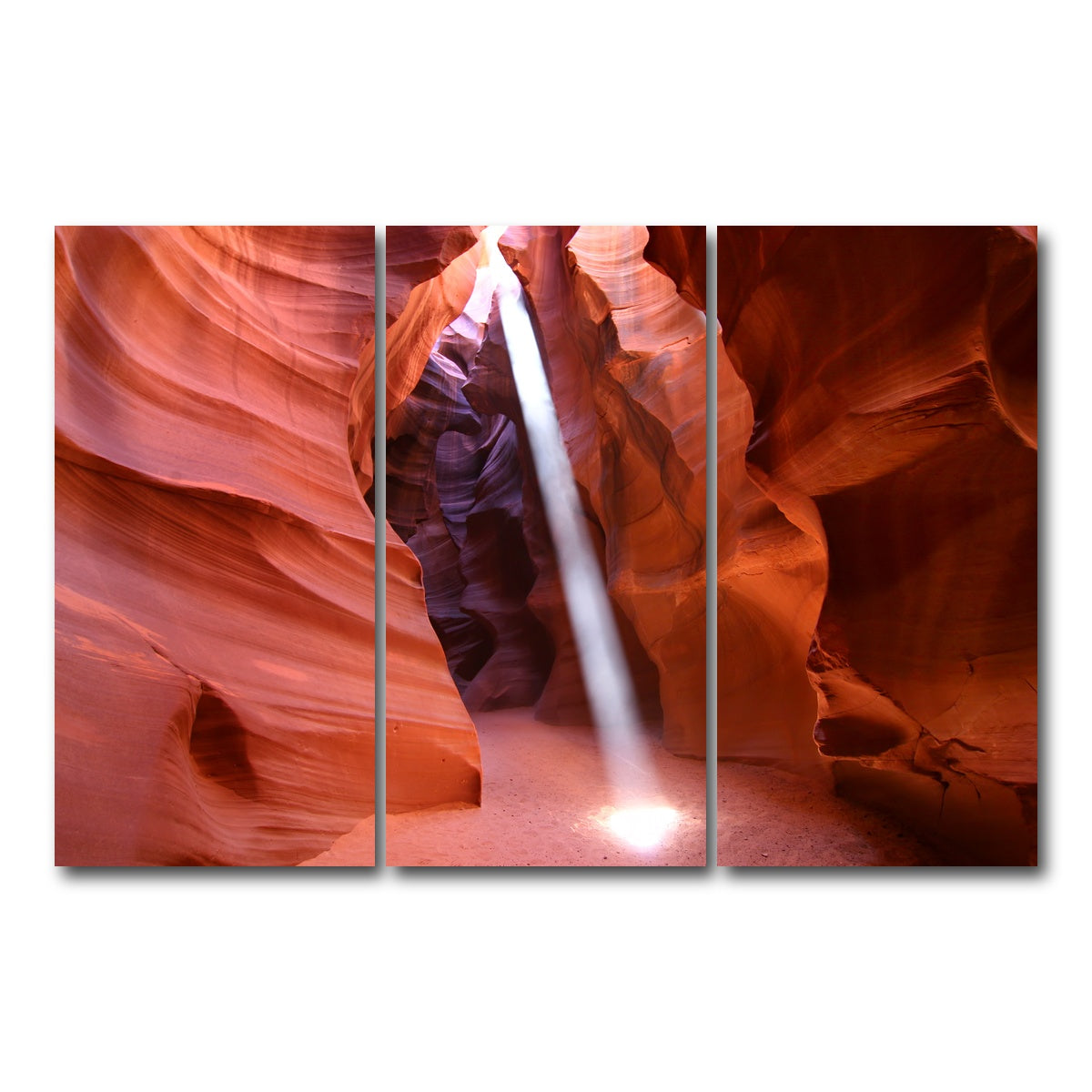 AUTO-MOCKUP WHITE | Antelope Canyon Light Beam | 3 Piece | Gallery Wrap Canvas | group=12x24