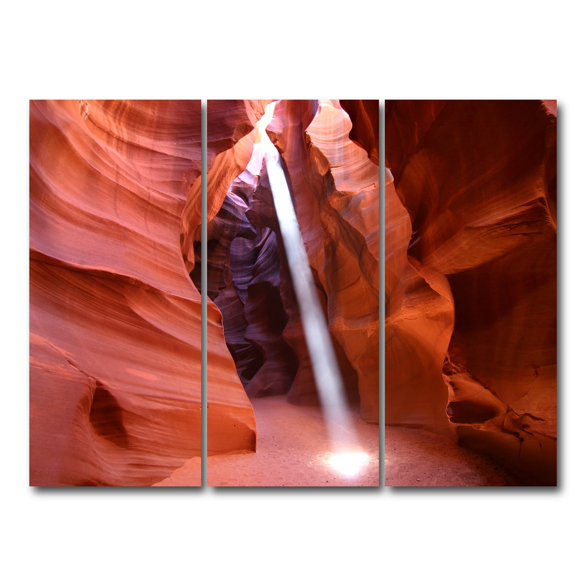 AUTO-MOCKUP WHITE | Antelope Canyon Light Beam | 3 Piece | Gallery Wrap Canvas | group=8x18