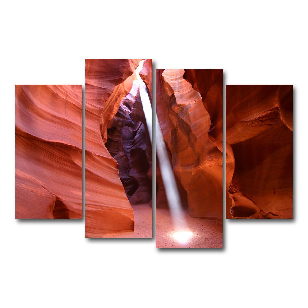 AUTO-MOCKUP WHITE | Antelope Canyon Light Beam | 4 Piece | Gallery Wrap Canvas | group=4_short