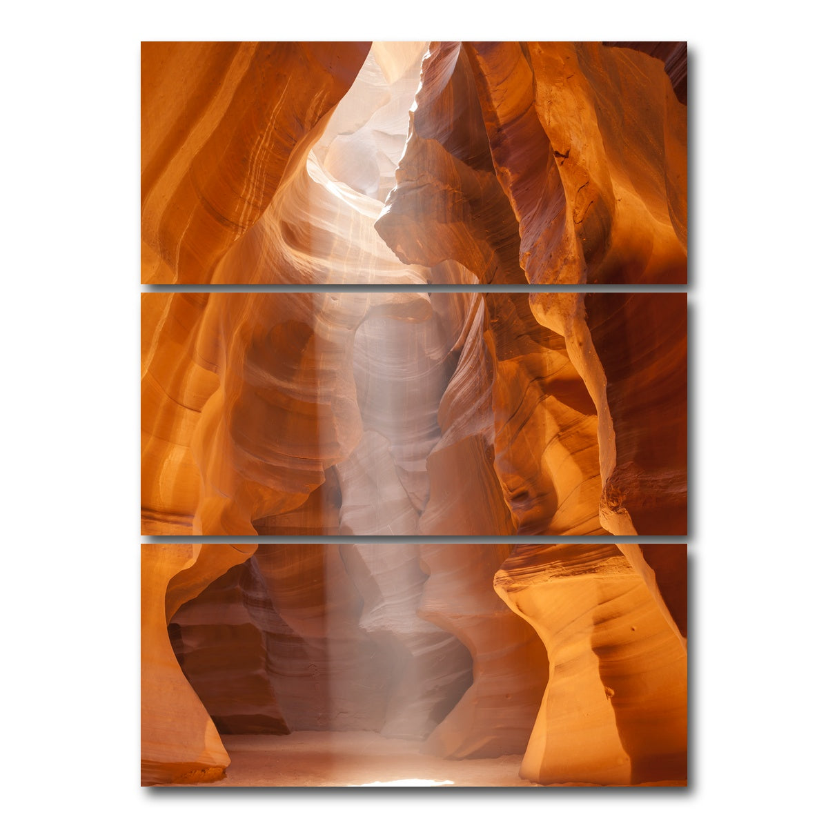 AUTO-MOCKUP WHITE | Antelope Canyoun Unique Lightbeam | 3 Piece | Gallery Wrap Canvas | group=8x18_stacked
