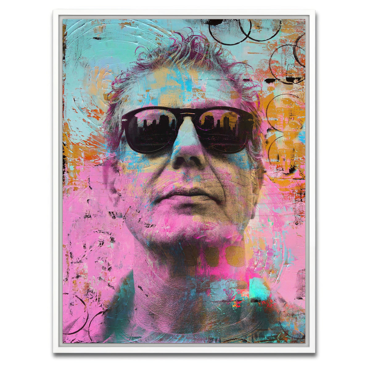 AUTO-MOCKUP WHITE | Anthony Bourdain | 1 Piece | White Framed Canvas | group=3x4