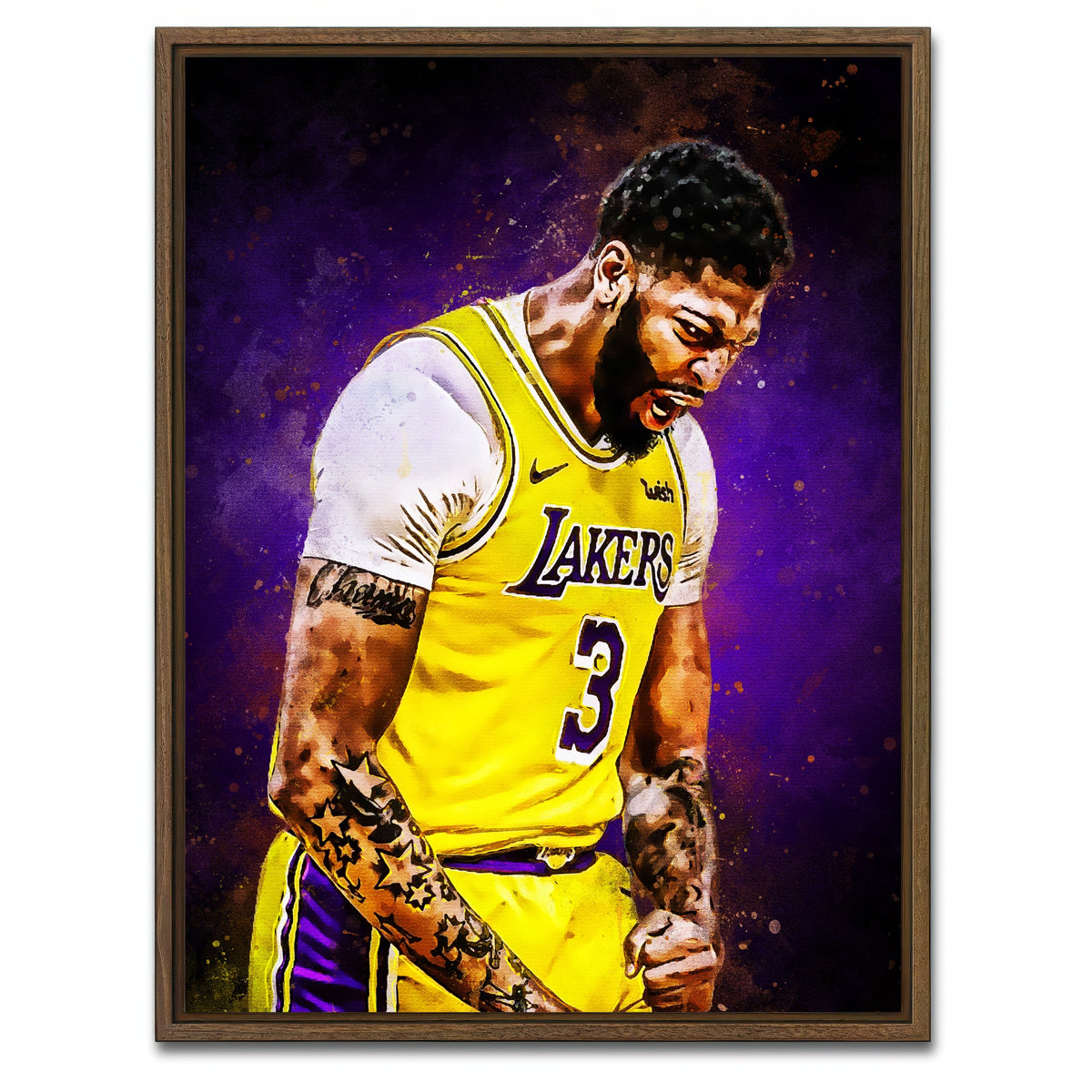 AUTO-MOCKUP WHITE | Anthony Davis Painting | 1 Piece | Walnut Framed Canvas | group=3x4