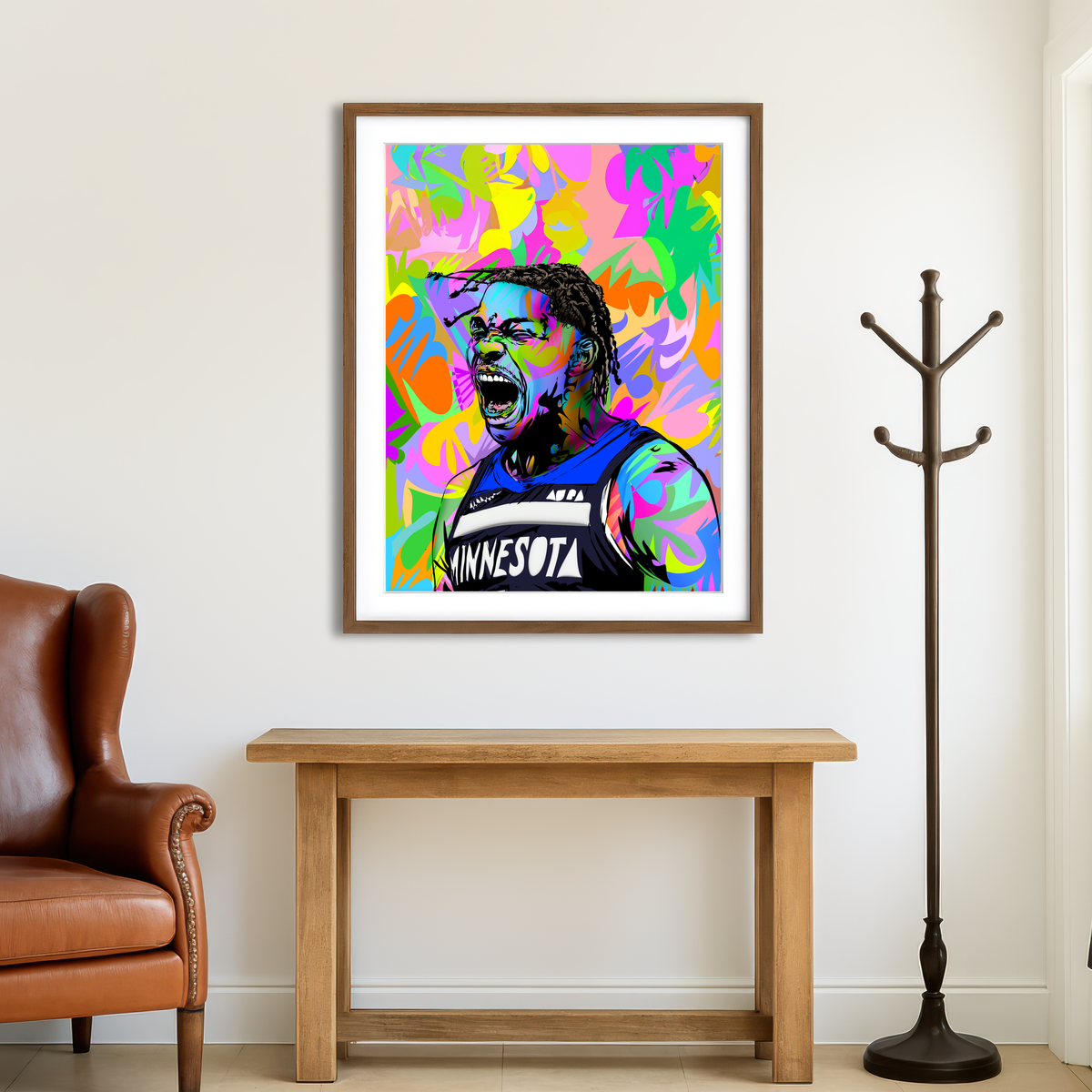 AUTO-MOCKUP ROOM | Anthony Edwards Wall Art