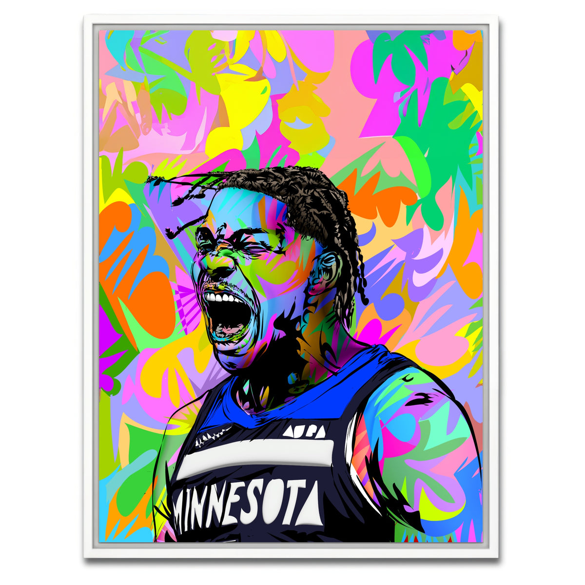 AUTO-MOCKUP WHITE | Anthony Edwards | 1 Piece | White Framed Canvas | group=3x4