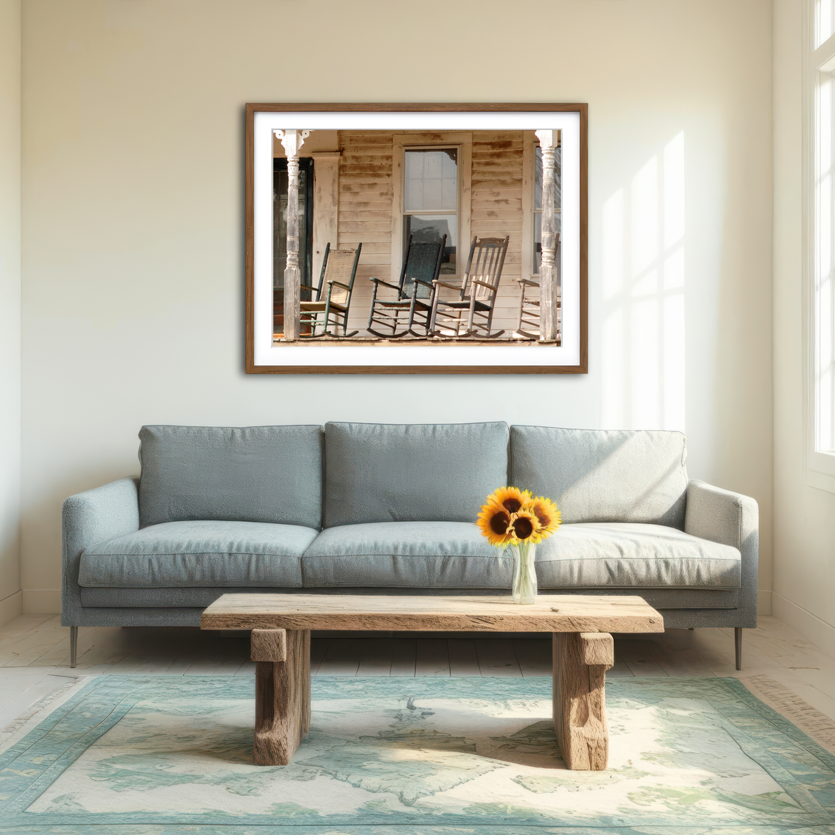 AUTO-MOCKUP ROOM | Antique Rocking Chairs in Rural Connecticut Wall Art