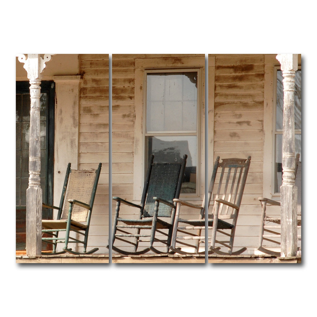 AUTO-MOCKUP WHITE | Antique Rocking Chairs in Rural Connecticut | 3 Piece | Gallery Wrap Canvas | group=8x18