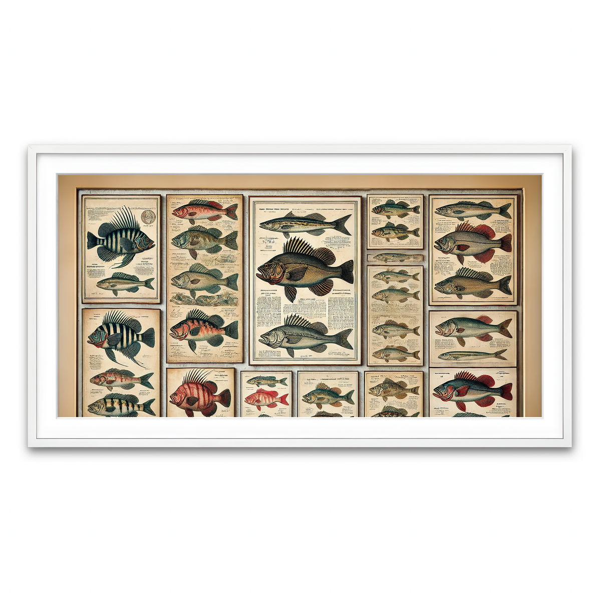 Framed Print 2x1 White