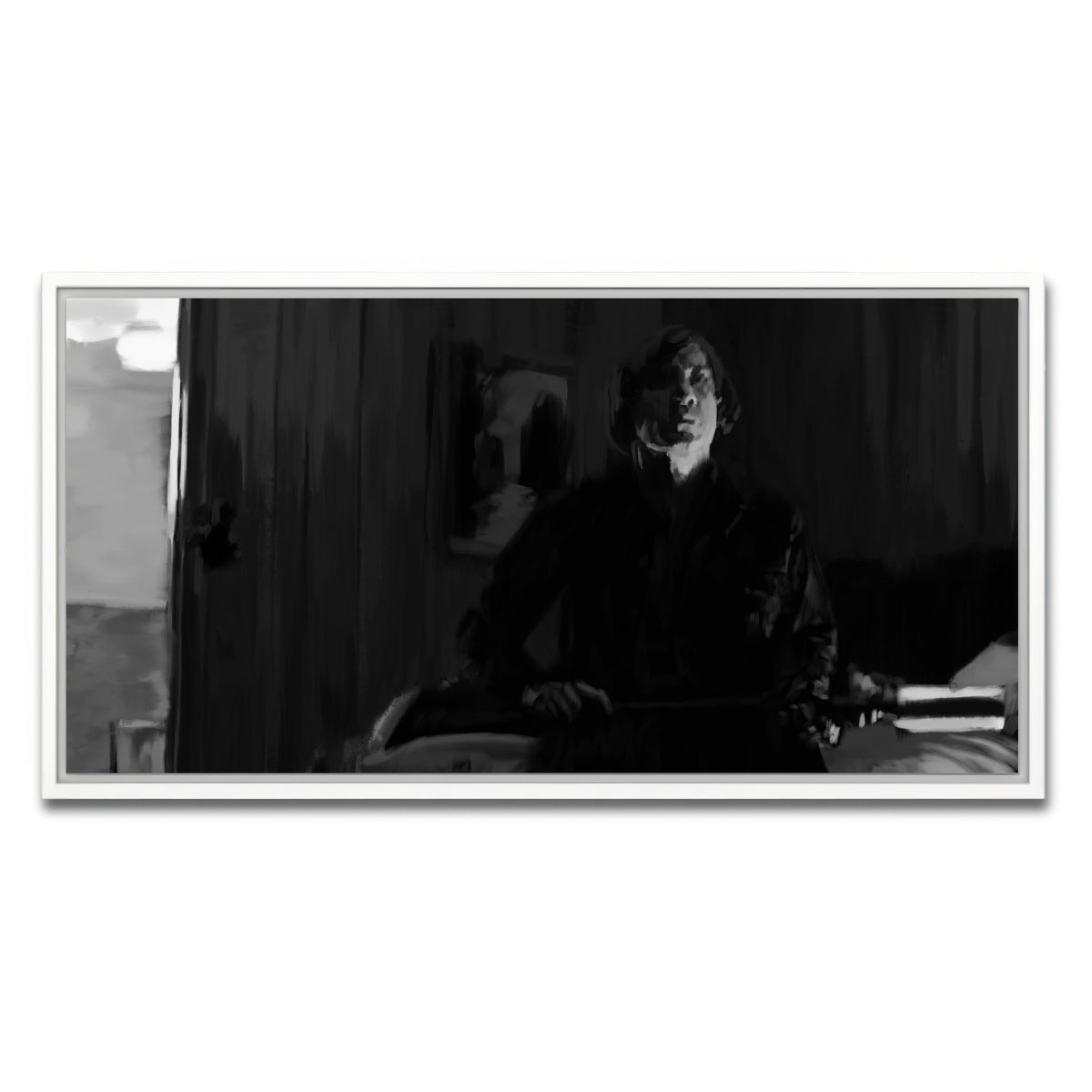 AUTO-MOCKUP WHITE | Anton Chigurh | 1 Piece | White Framed Canvas | group=2x1