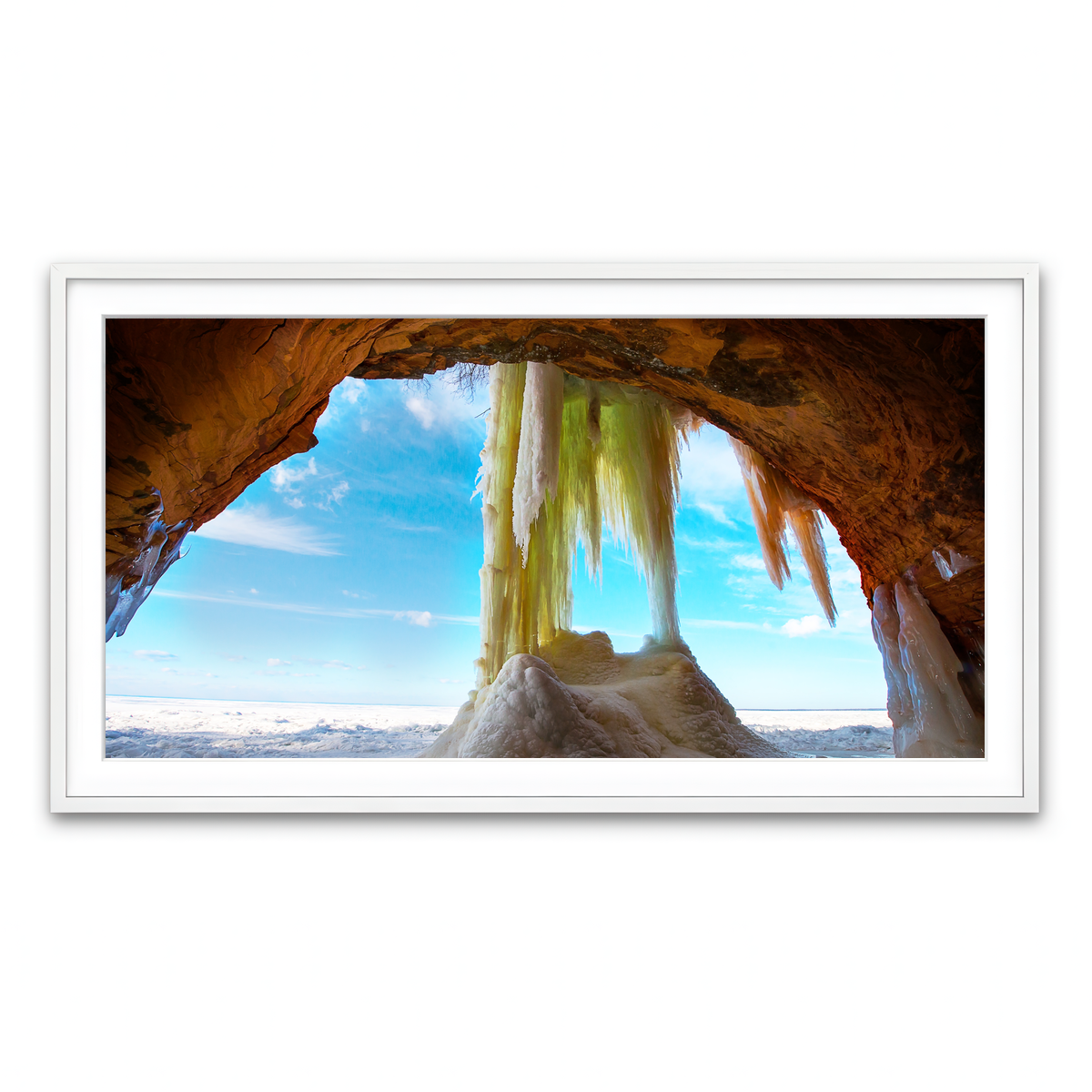 Framed Print 2x1 White