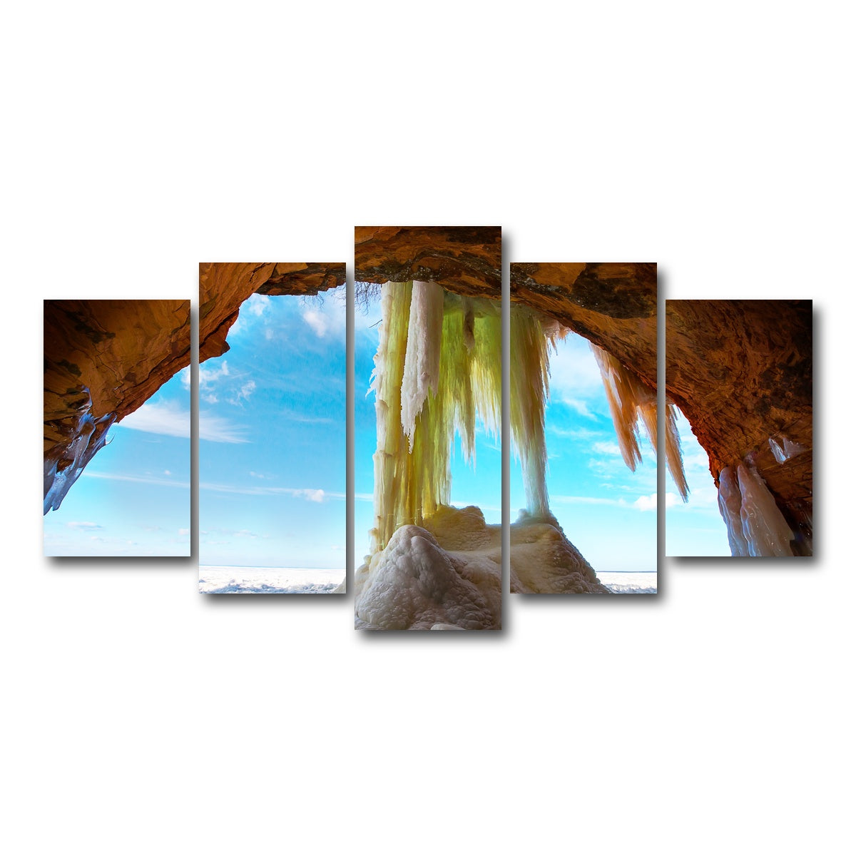 AUTO-MOCKUP WHITE | Apostle Islands Ice Caves | 5 Piece | Gallery Wrap Canvas | group=5_normal
