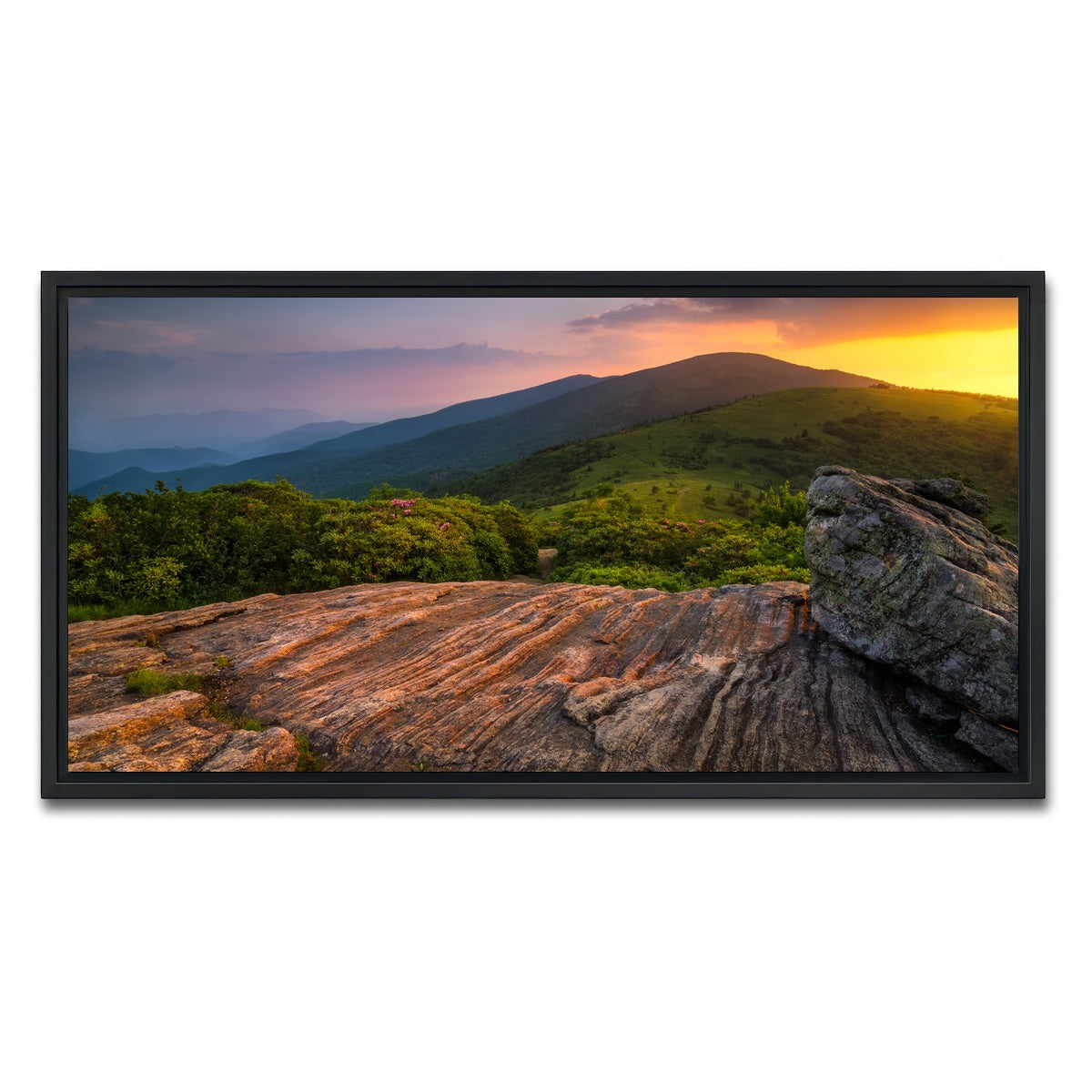AUTO-MOCKUP WHITE | Appalachian Trail Roan Mountain state Park | 1 Piece | Black Framed Canvas | group=2x1