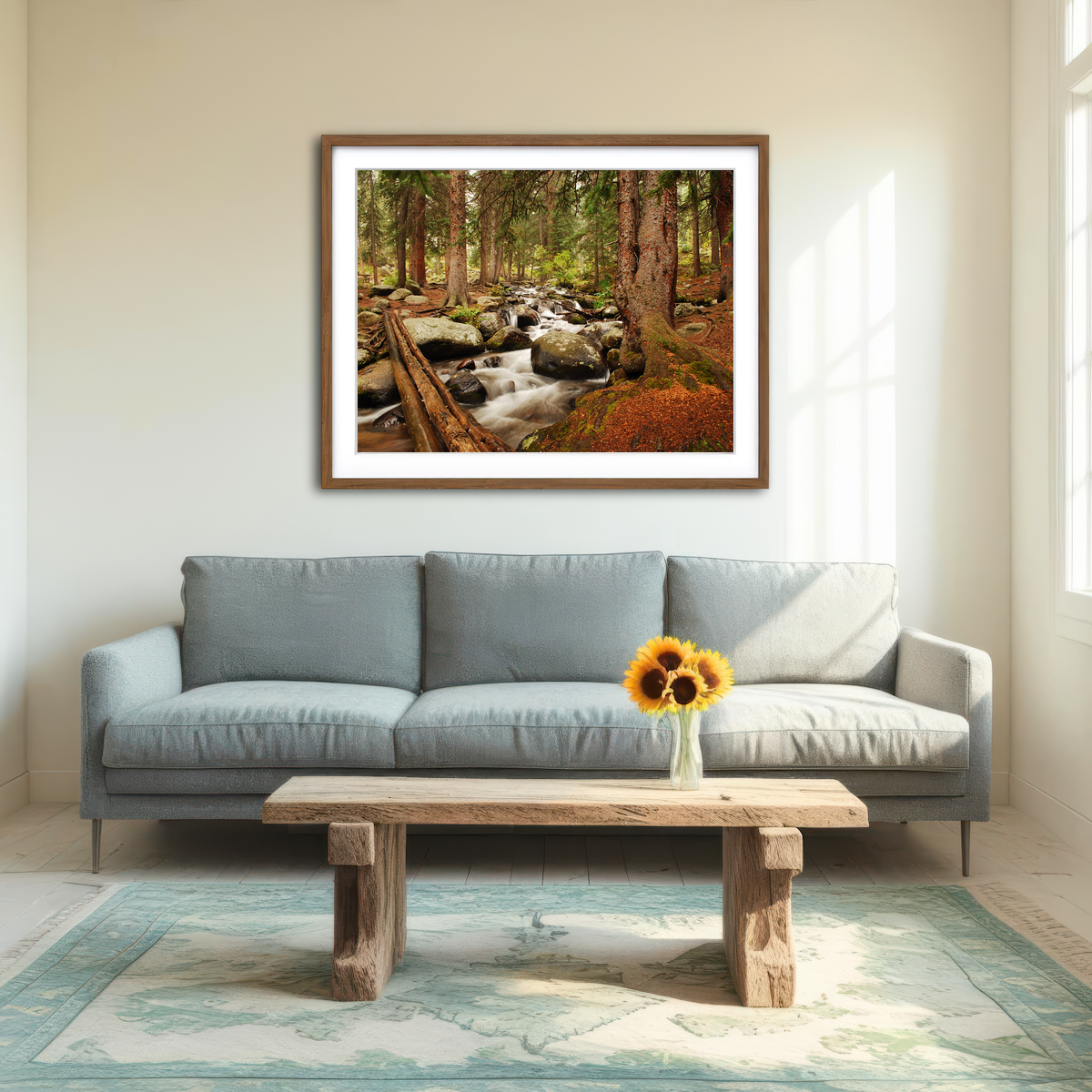AUTO-MOCKUP ROOM | Arapaho National Forest Mountain Stream Wall Art