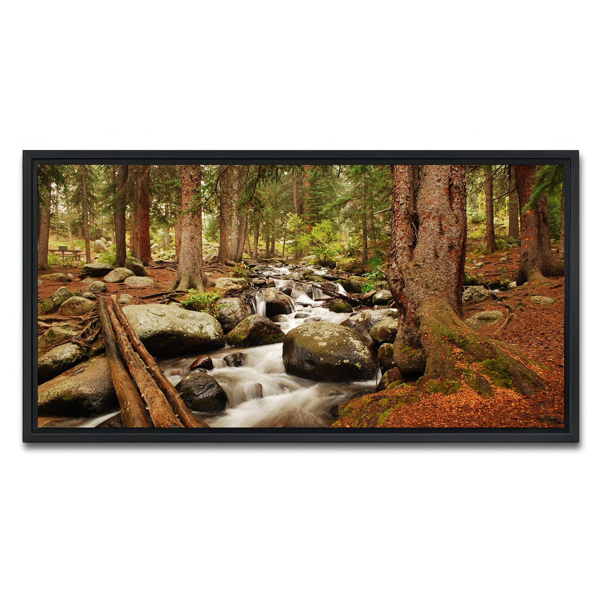 AUTO-MOCKUP WHITE | Arapaho National Forest Mountain Stream | 1 Piece | Black Framed Canvas | group=2x1