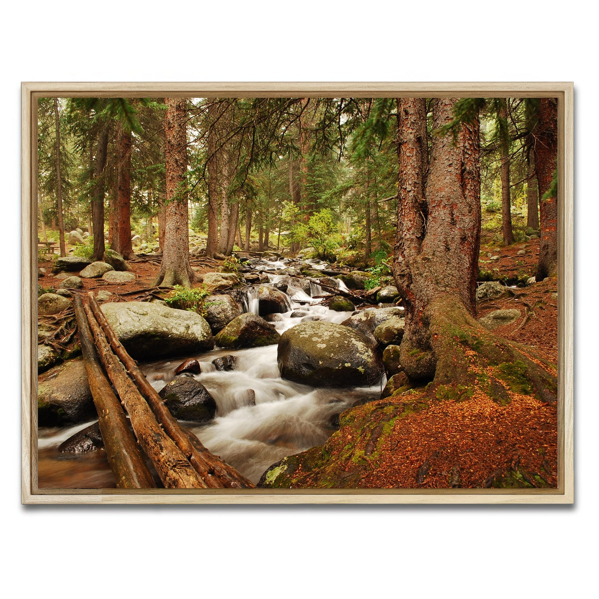 AUTO-MOCKUP WHITE | Arapaho National Forest Mountain Stream | 1 Piece | Natural Framed Canvas | group=4x3