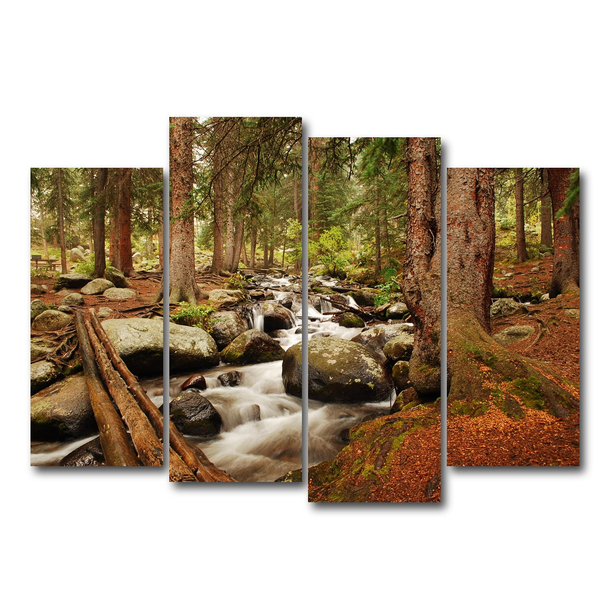 AUTO-MOCKUP WHITE | Arapaho National Forest Mountain Stream | 4 Piece | Gallery Wrap Canvas | group=4_normal