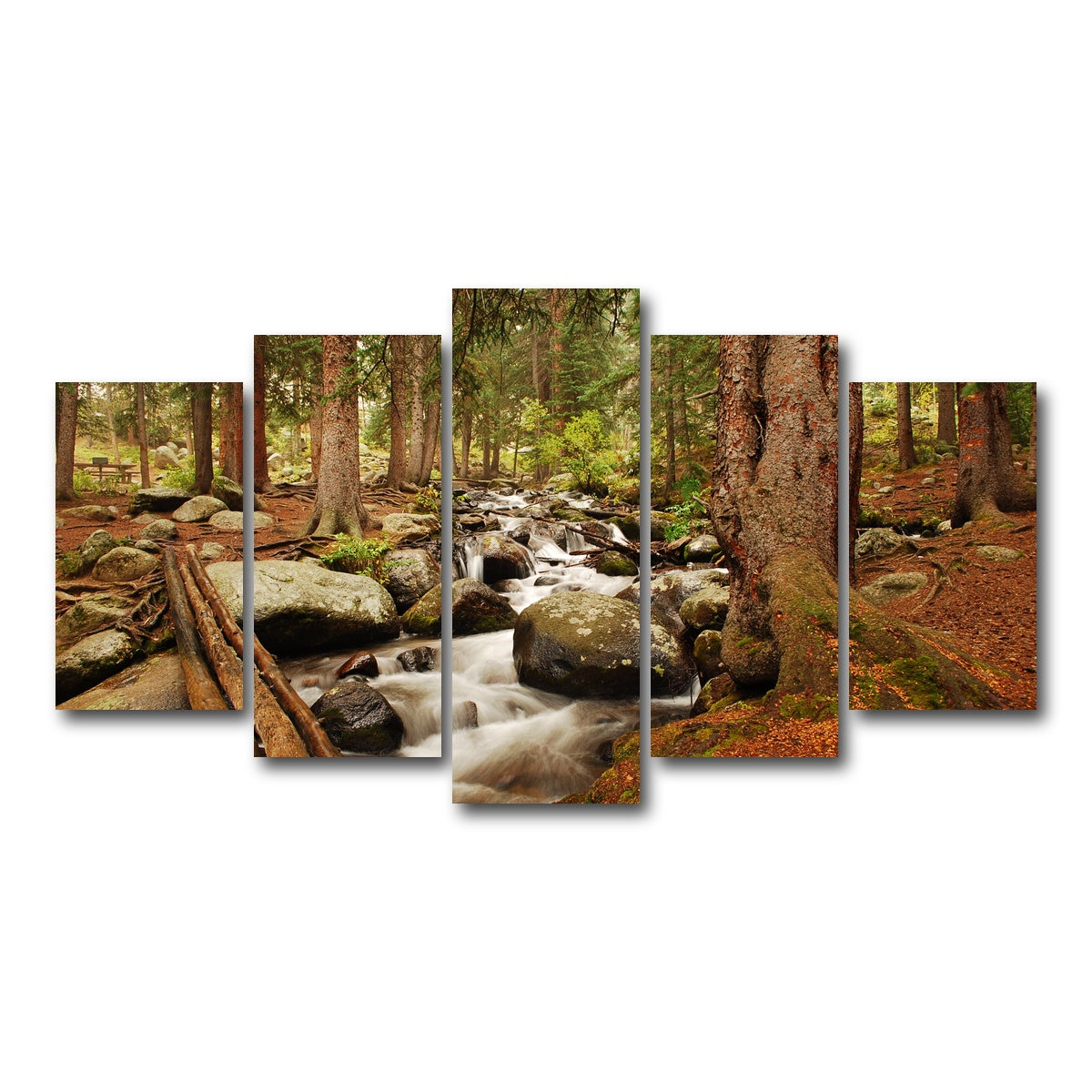 AUTO-MOCKUP WHITE | Arapaho National Forest Mountain Stream | 5 Piece | Gallery Wrap Canvas | group=5_normal