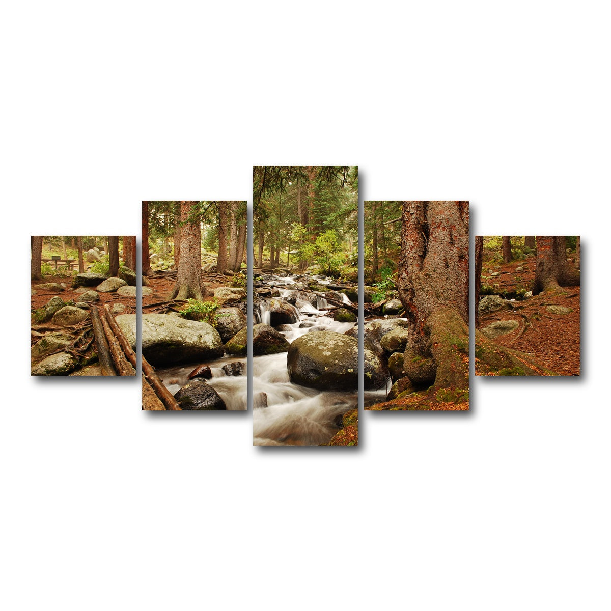 AUTO-MOCKUP WHITE | Arapaho National Forest Mountain Stream | 5 Piece | Gallery Wrap Canvas | group=5_short