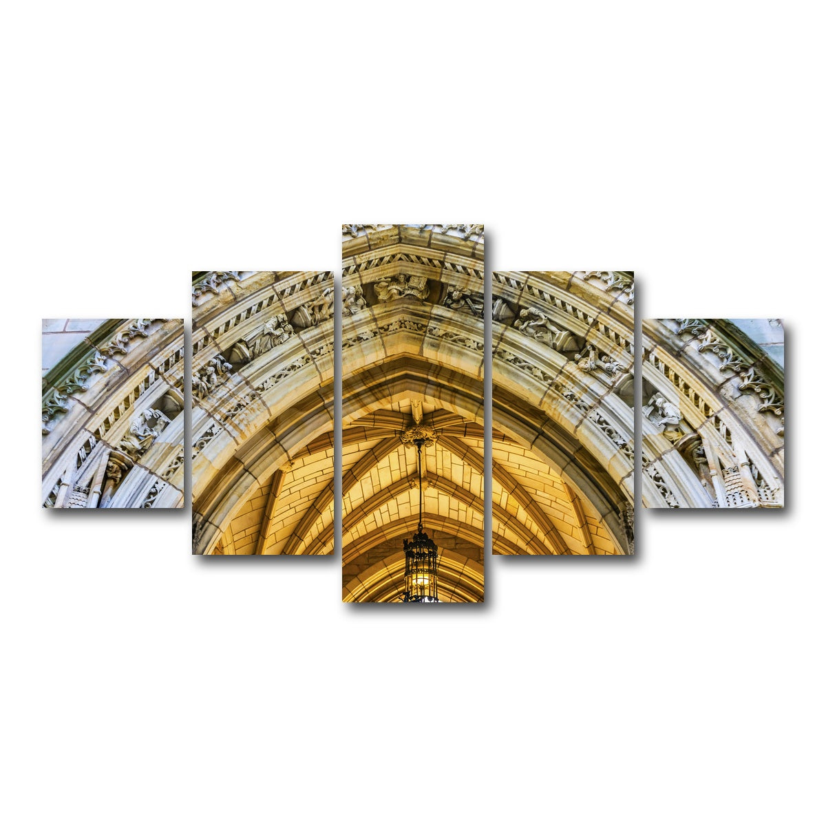 AUTO-MOCKUP WHITE | Arch Harkness Tower | 5 Piece | Gallery Wrap Canvas | group=5_short