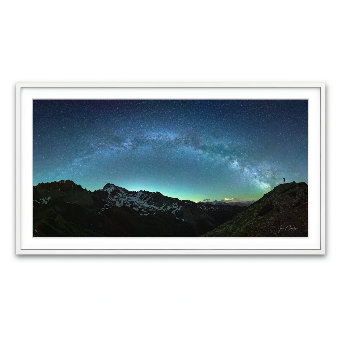 Framed Print 2x1 White