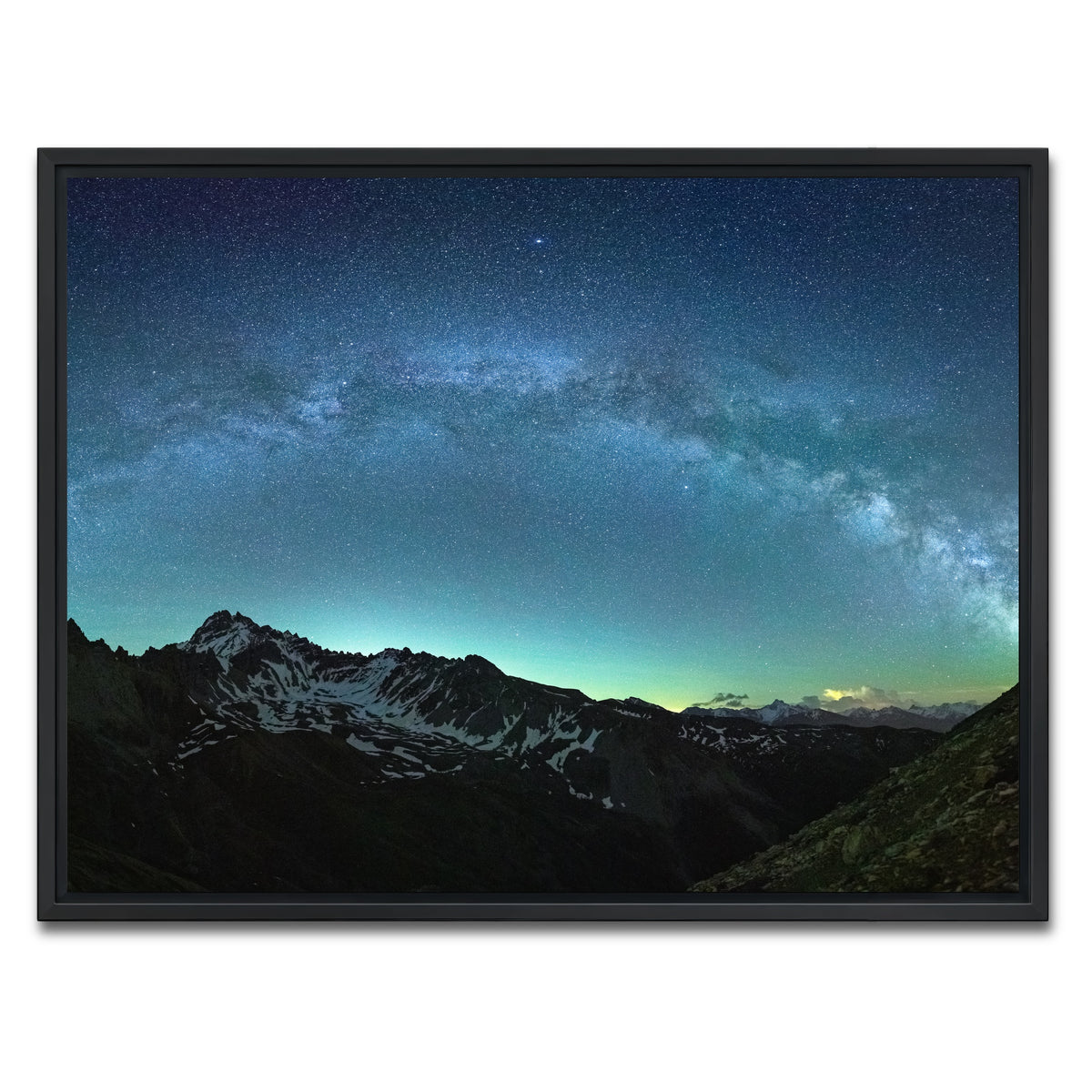 AUTO-MOCKUP WHITE | Arch Of The Milky Way Rochebrune Airglow | 1 Piece | Black Framed Canvas | group=4x3