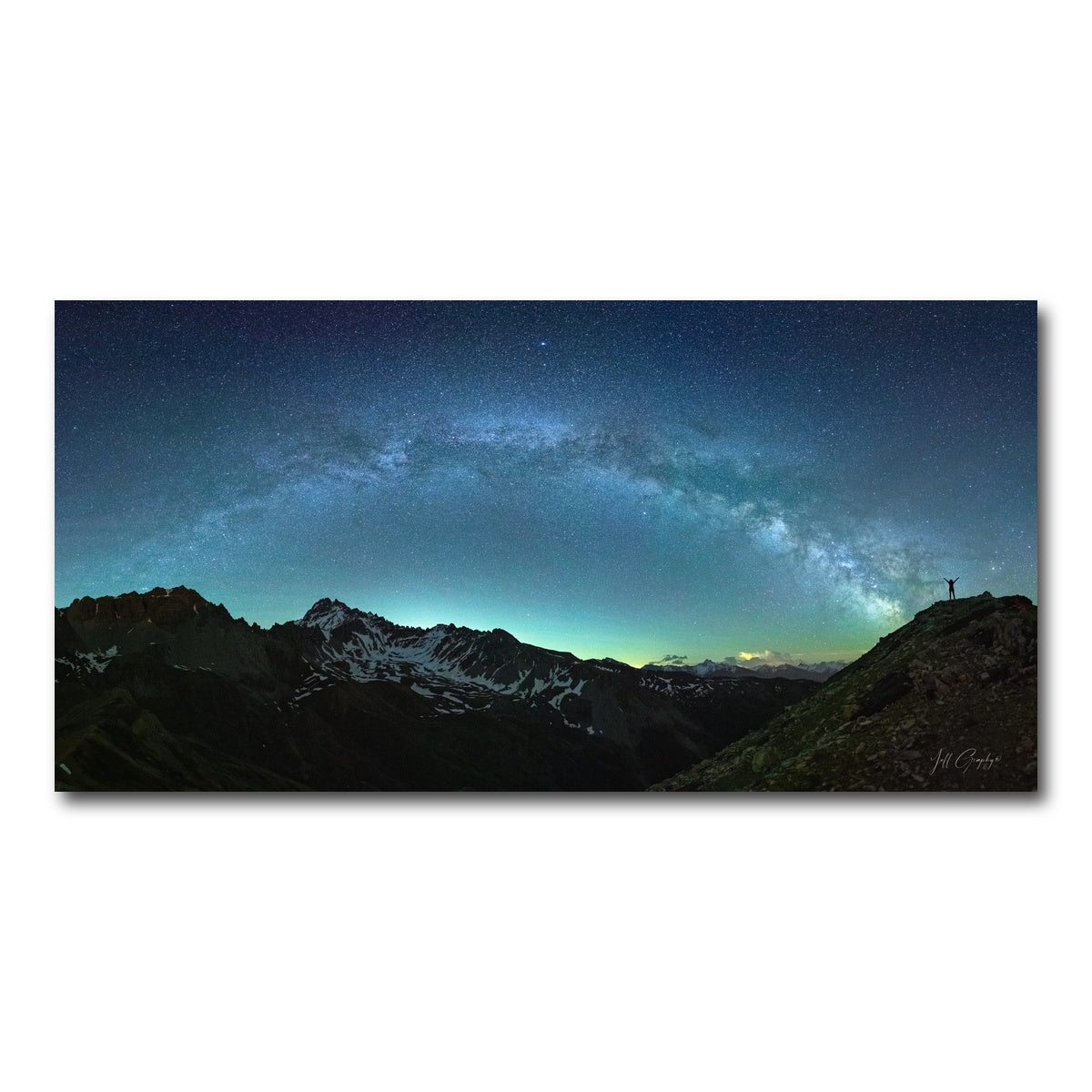 AUTO-MOCKUP WHITE | Arch Of The Milky Way Rochebrune Airglow | 1 Piece | Gallery Wrap Canvas | group=2x1
