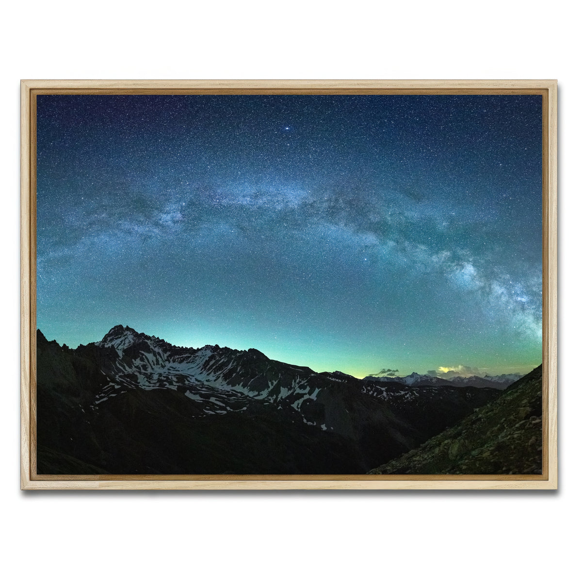 AUTO-MOCKUP WHITE | Arch Of The Milky Way Rochebrune Airglow | 1 Piece | Natural Framed Canvas | group=4x3
