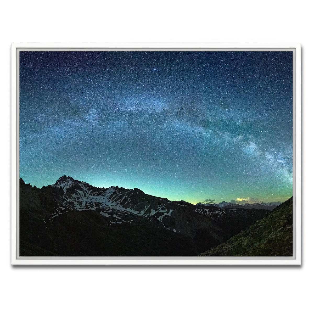 AUTO-MOCKUP WHITE | Arch Of The Milky Way Rochebrune Airglow | 1 Piece | White Framed Canvas | group=4x3