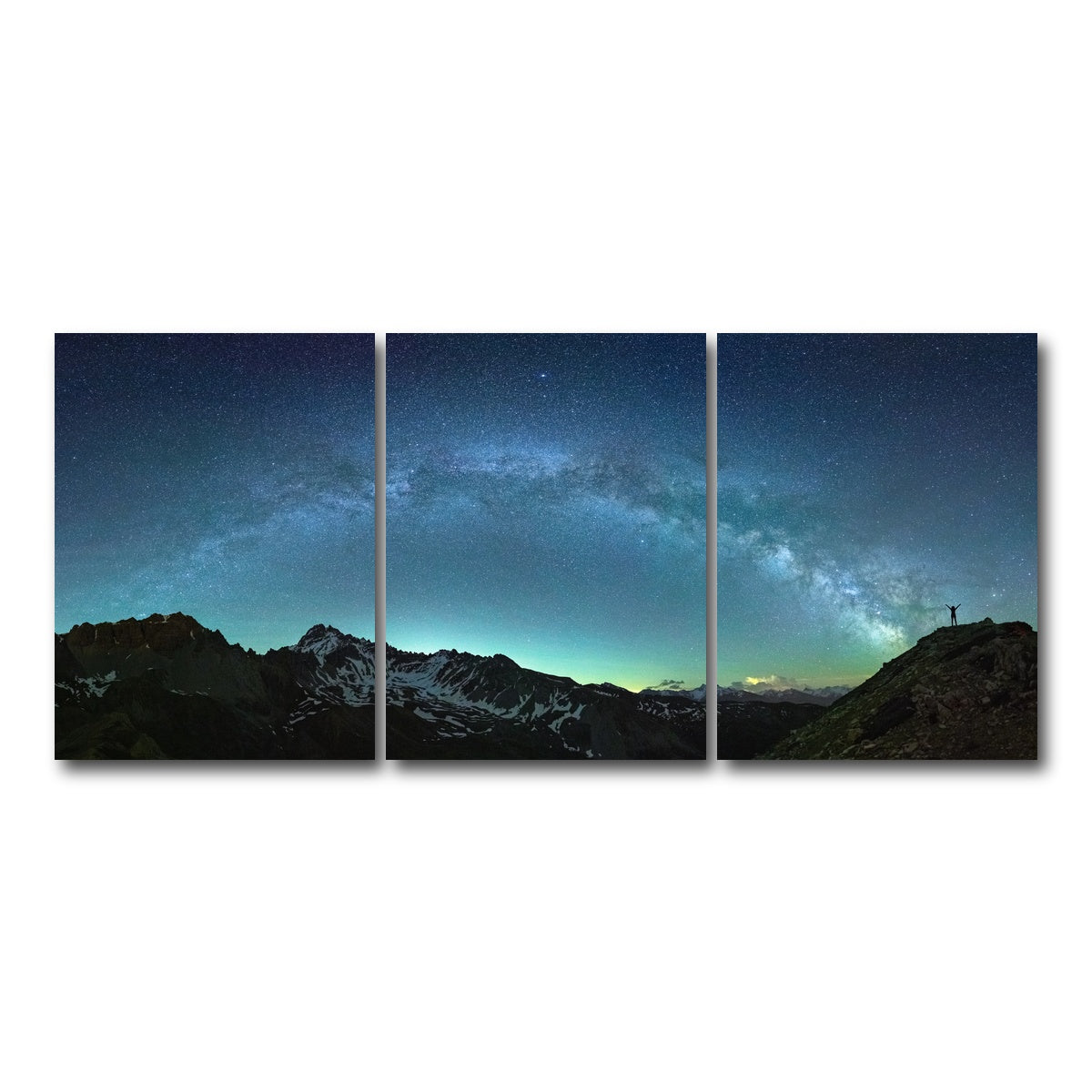 AUTO-MOCKUP WHITE | Arch Of The Milky Way Rochebrune Airglow | 3 Piece | Gallery Wrap Canvas | group=18x24