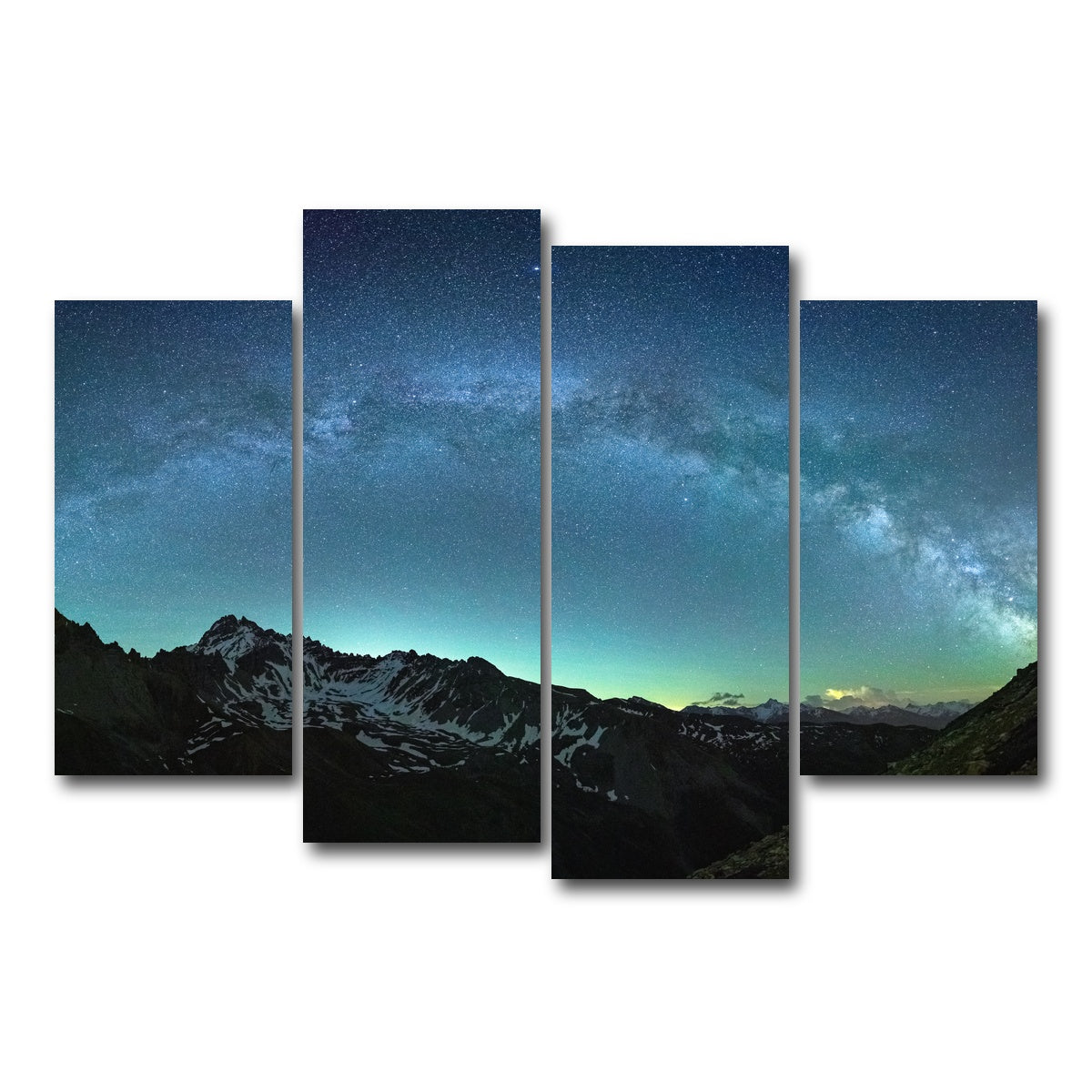 AUTO-MOCKUP WHITE | Arch Of The Milky Way Rochebrune Airglow | 4 Piece | Gallery Wrap Canvas | group=4_short