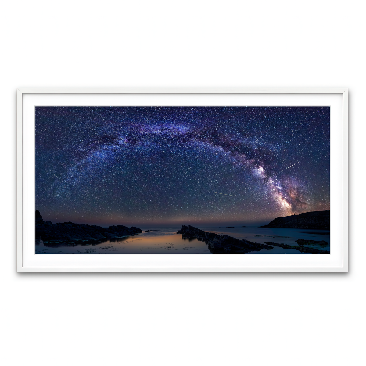 Framed Print 2x1 White