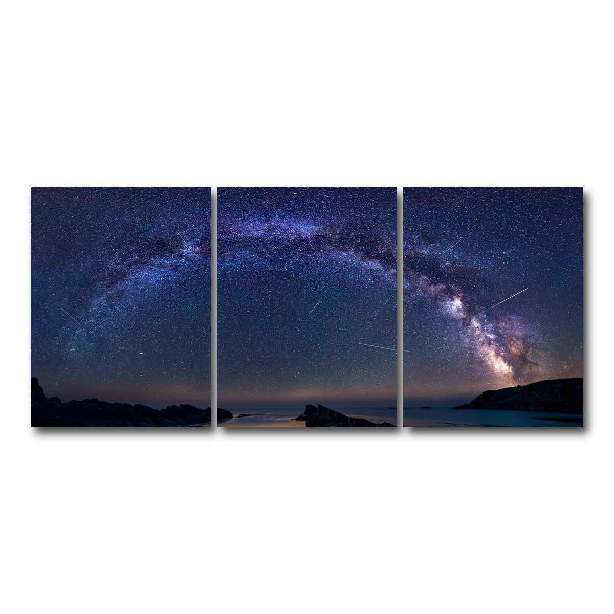 AUTO-MOCKUP WHITE | Arched Galaxy | 3 Piece | Gallery Wrap Canvas | group=18x24