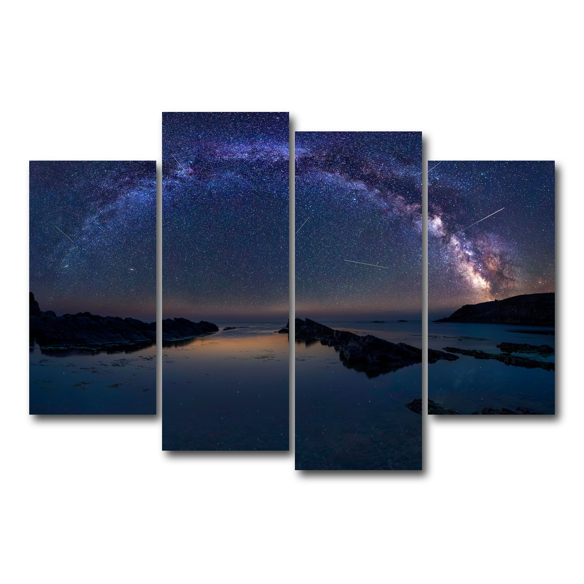 AUTO-MOCKUP WHITE | Arched Galaxy | 4 Piece | Gallery Wrap Canvas | group=4_short