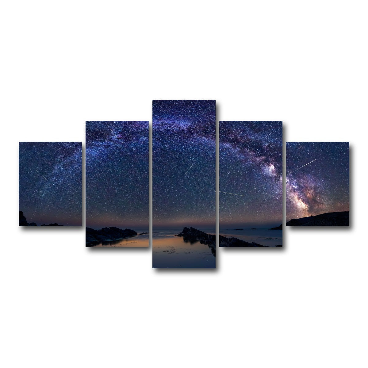 AUTO-MOCKUP WHITE | Arched Galaxy | 5 Piece | Gallery Wrap Canvas | group=5_short