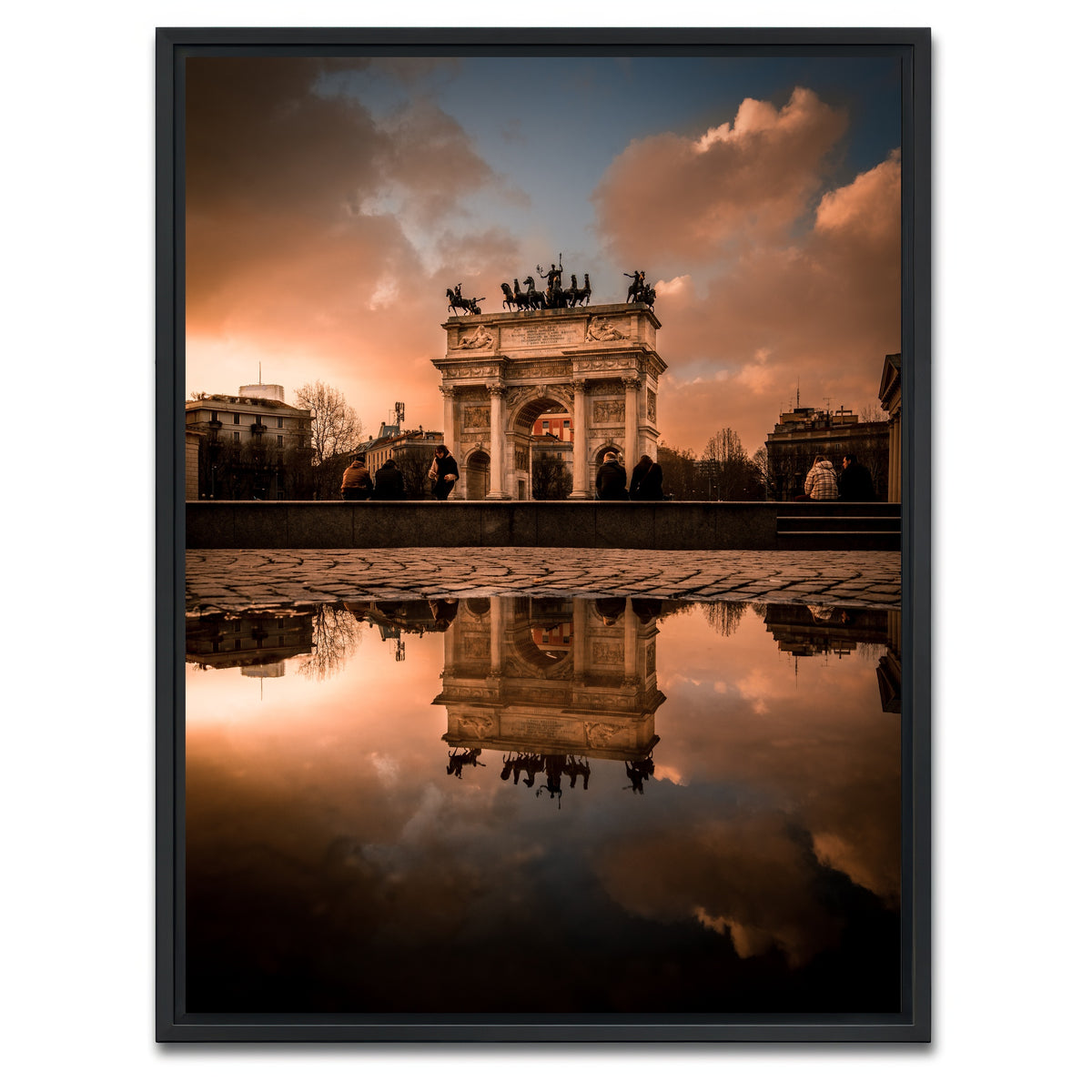 AUTO-MOCKUP WHITE | Arco della Pace | 1 Piece | Black Framed Canvas | group=3x4