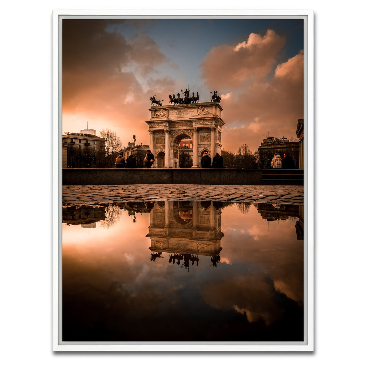 AUTO-MOCKUP WHITE | Arco della Pace | 1 Piece | White Framed Canvas | group=3x4