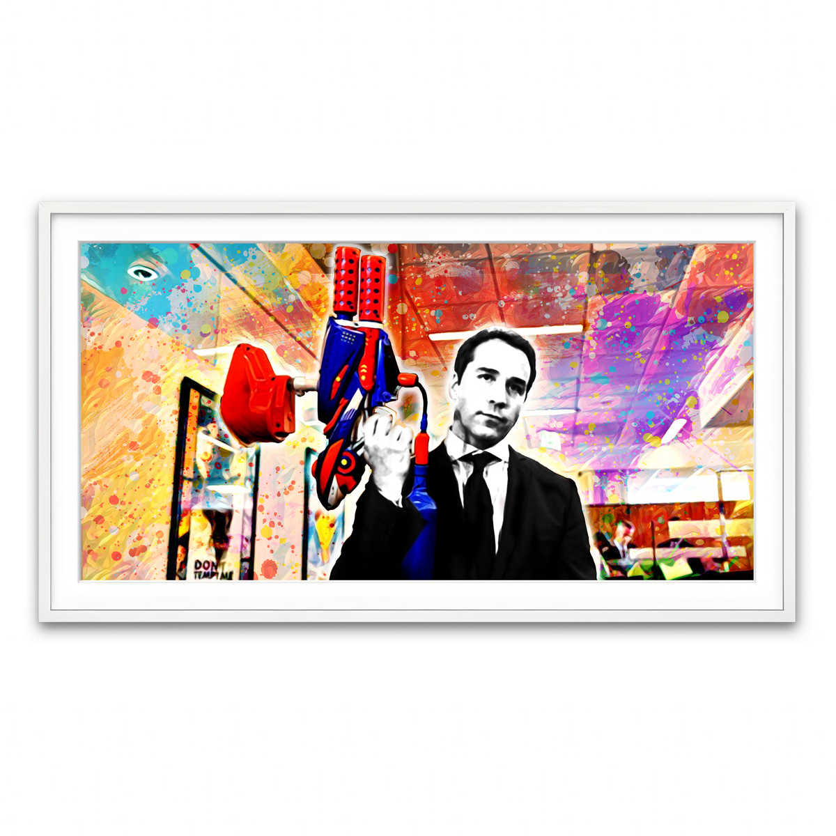Framed Print 2x1 White