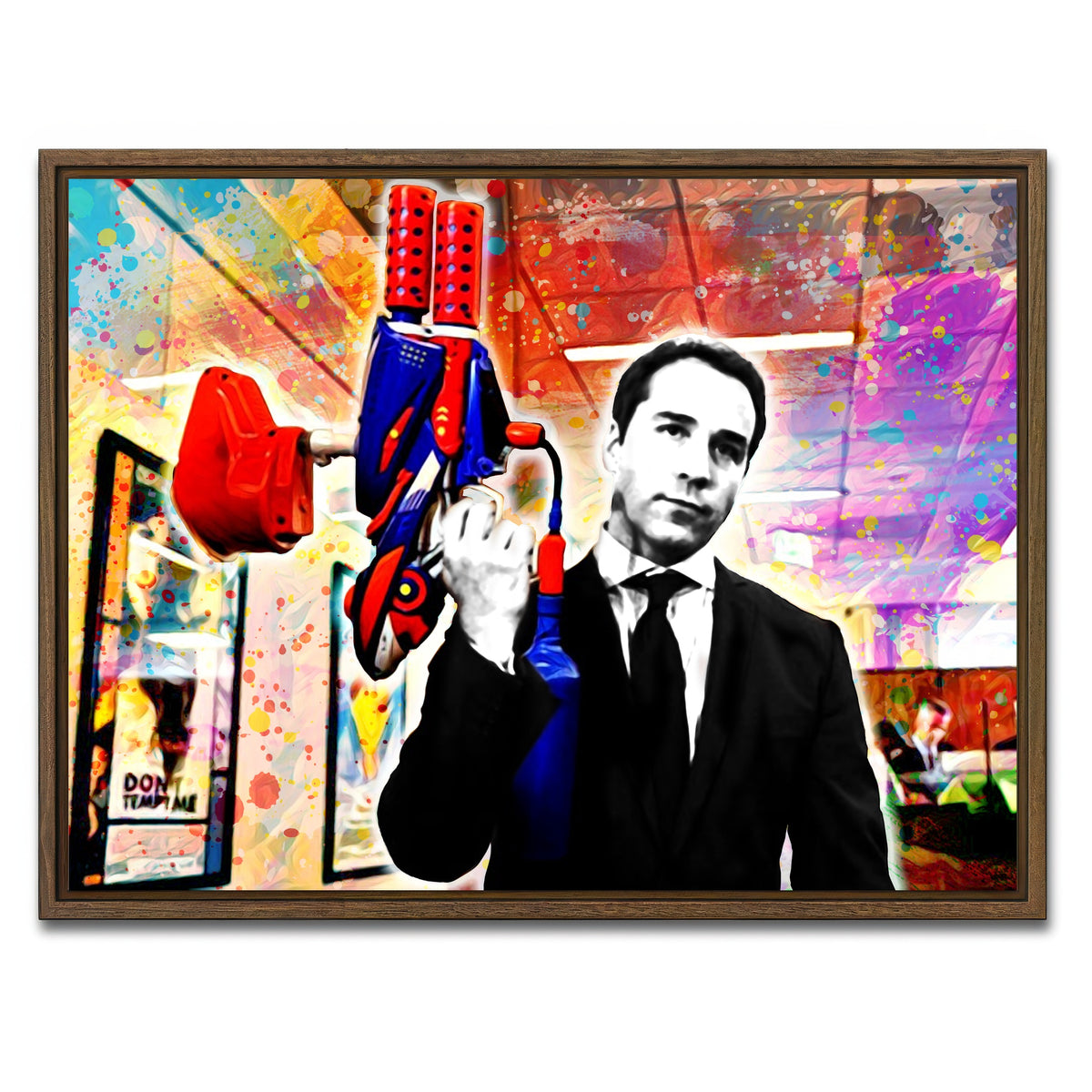 AUTO-MOCKUP WHITE | Ari Gold | 1 Piece | Walnut Framed Canvas | group=4x3