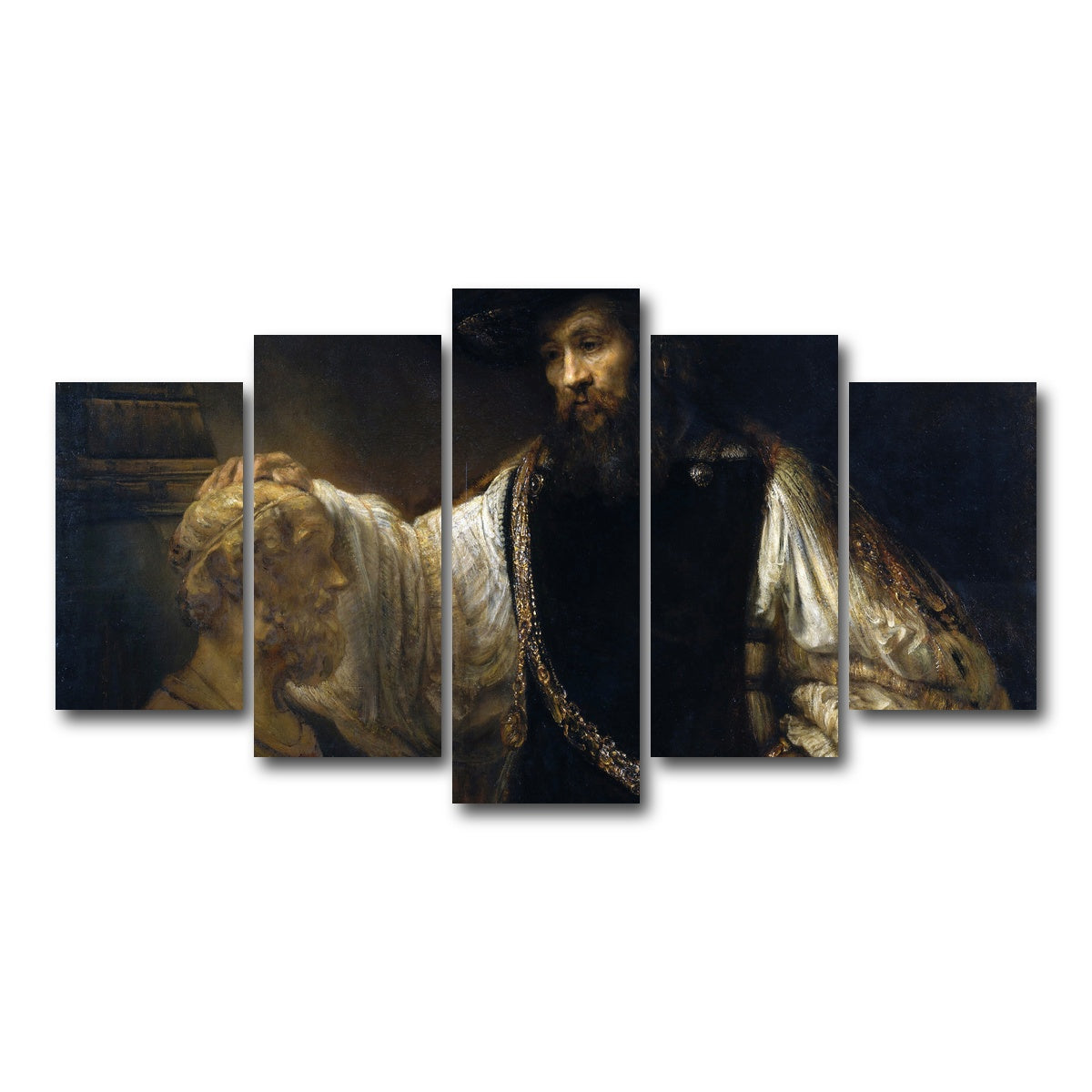 AUTO-MOCKUP WHITE | Aristotle with a Bust of Homer | 5 Piece | Gallery Wrap Canvas | group=5_normal