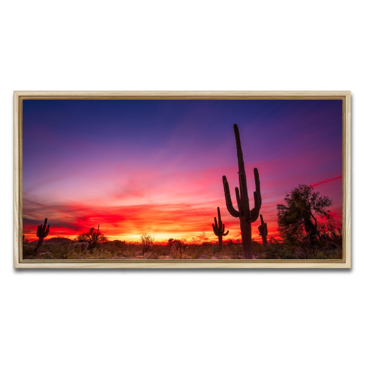 AUTO-MOCKUP WHITE | Arizona Landscape | 1 Piece | Natural Framed Canvas | group=2x1